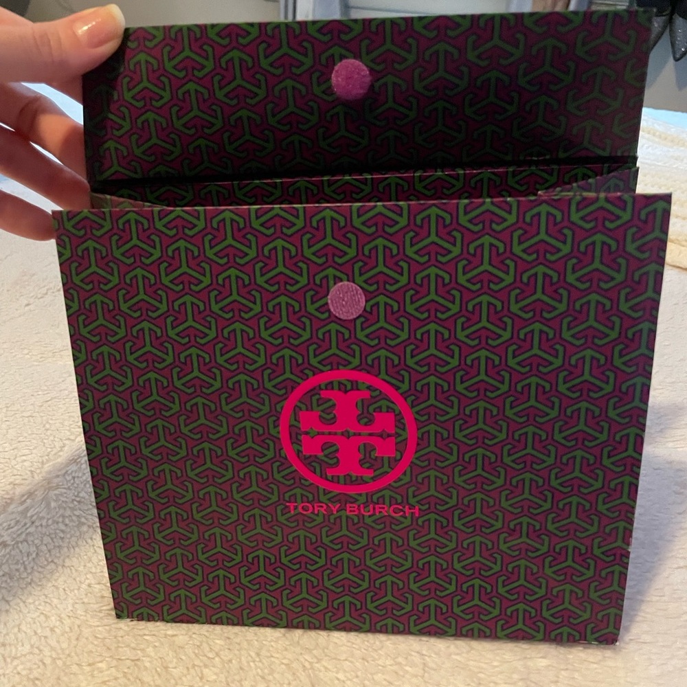 Tory Burch Purple Pink Navy Gift Packaging Bag Box - Picture 12 of 13